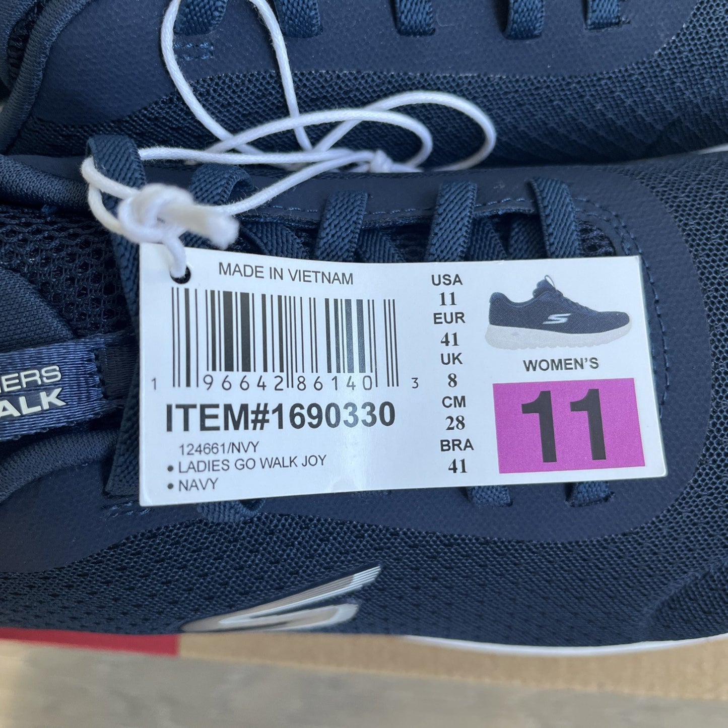 Skechers Navy White Ladies Go Walk Joy UK Size 8 Brand New Lightweight Trainers