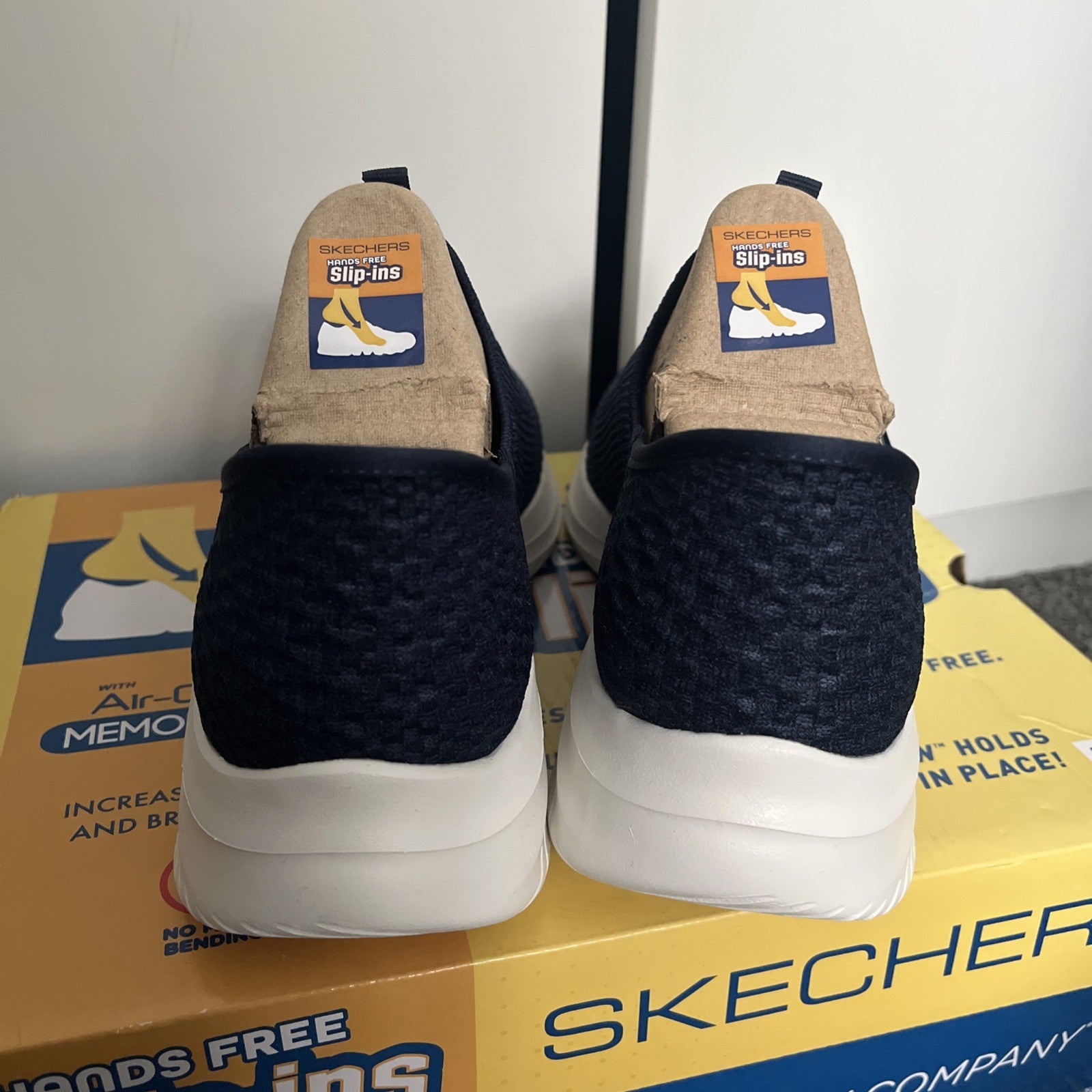 Skechers Slip-ins Ultra Flex 3.0 Vegan Womens Slip On Trainers in Navy UK Size 6
