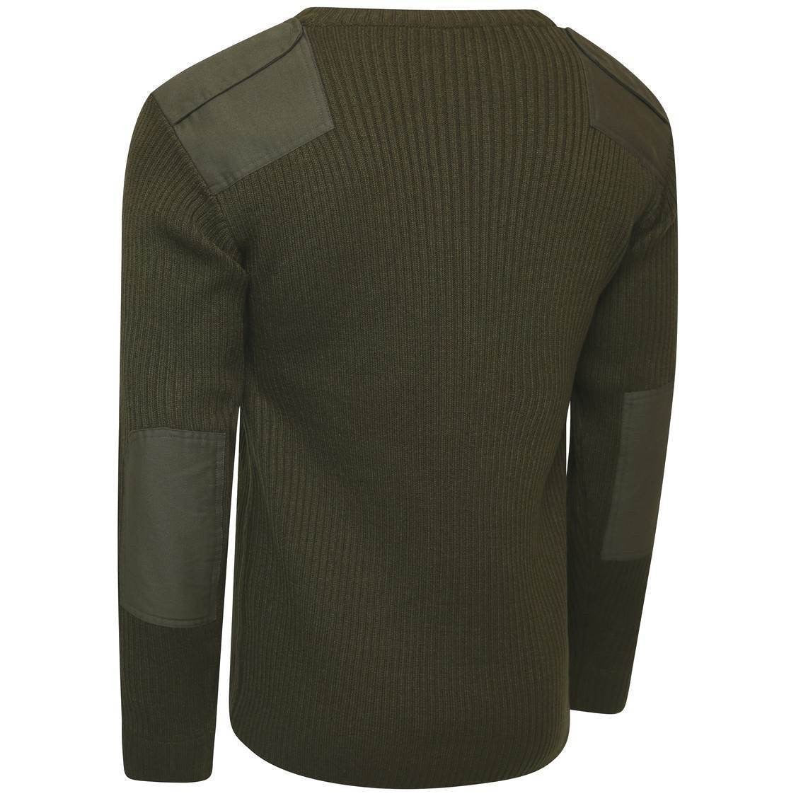 British Army Commando Jumper Pullover Olive Green Surplus Crew Neck Wool NATO