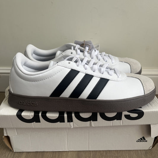 Adidas VL Court Base Trainers UK 5.5 White Black Gum ID3714 Retro Shoes Womens