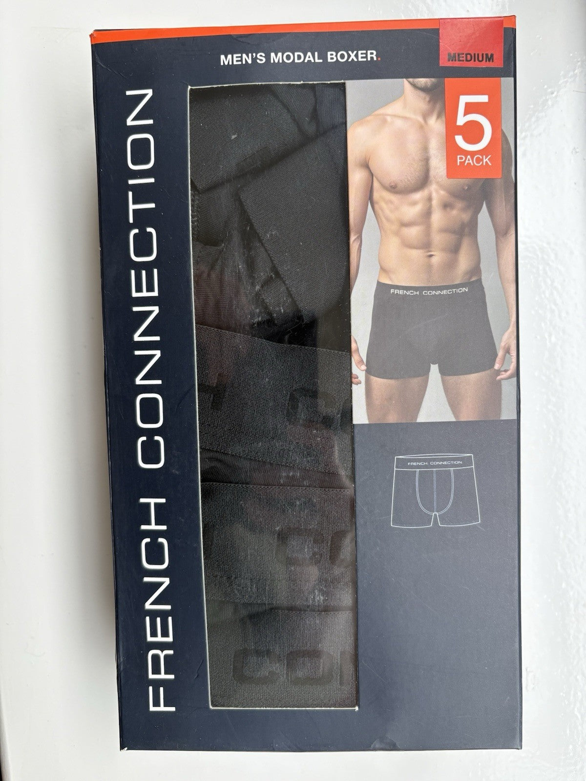 French Connection Modal Men’s Briefs 5 Pack Black MEDIUM