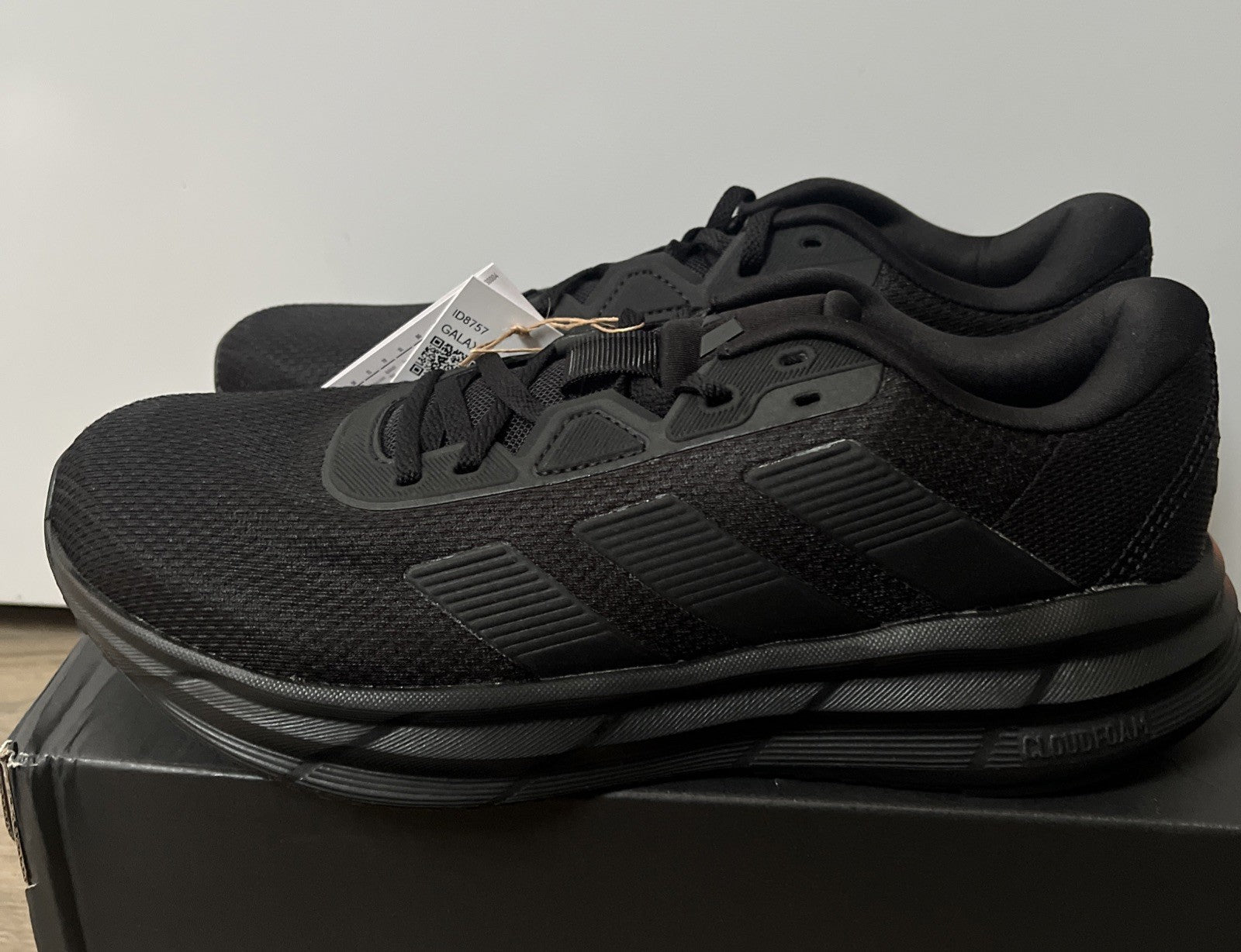 adidas Galaxy 7 Mens Trainers Black Cloudfoam Comfort Sneakers Running UK Size 7