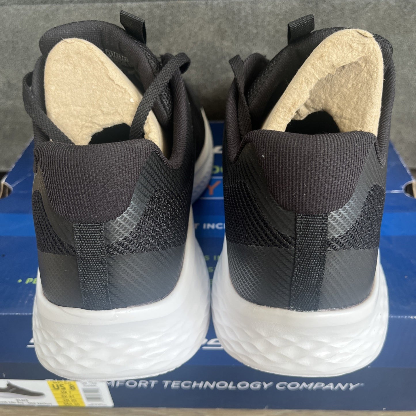 Skechers Black White Men’s Trainers New Century Sketch Lite Pro Boxed Size 10