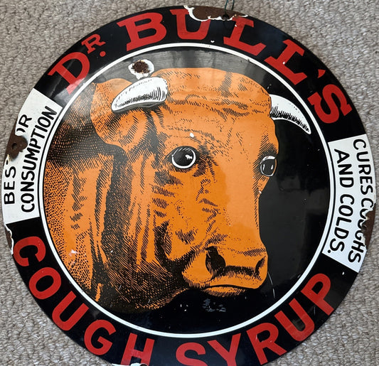 Enamel Sign , Man, Cave, Garage 12” Advertising sign collectors Memorabilia ￼