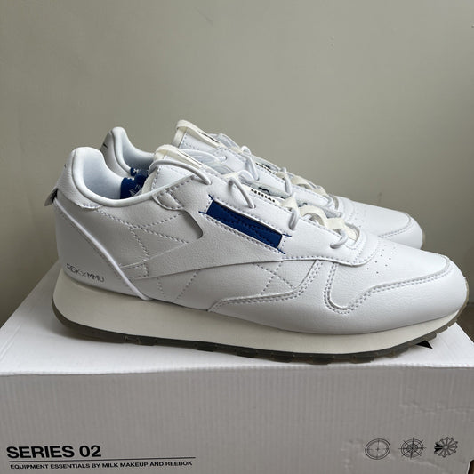Men's Reebok x Milk Makeup Classic Vegan Shoes in White UK Size 9 Brand New