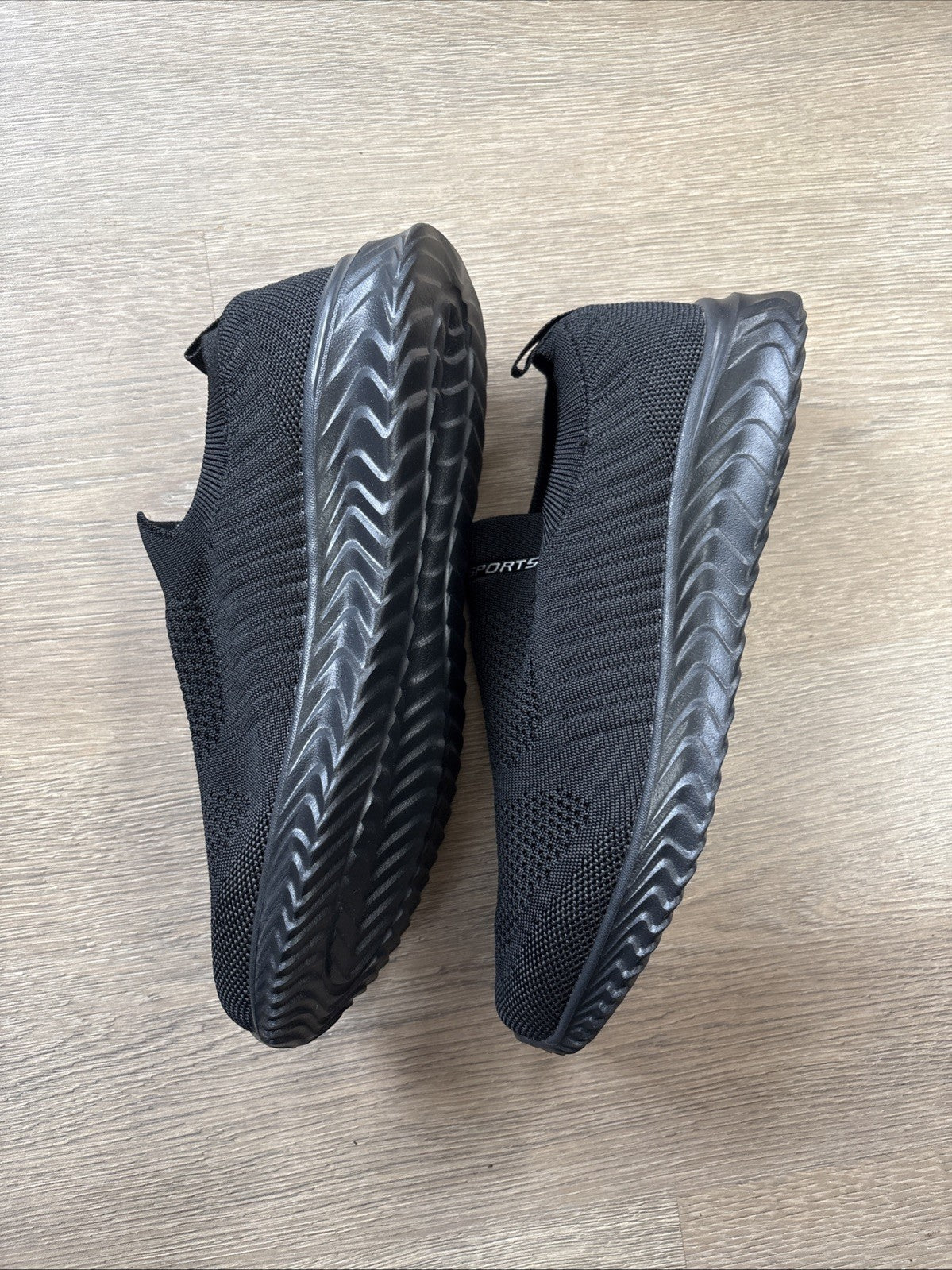 HKR Womens Slip on Trainers Comforble Walking Gym Fitness Memory Foam SIZE 5.5