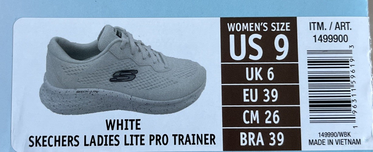 Skechers Ladies Skech-Lite Pro Trainer UK Size 6 White Comfort Memory Foam Women