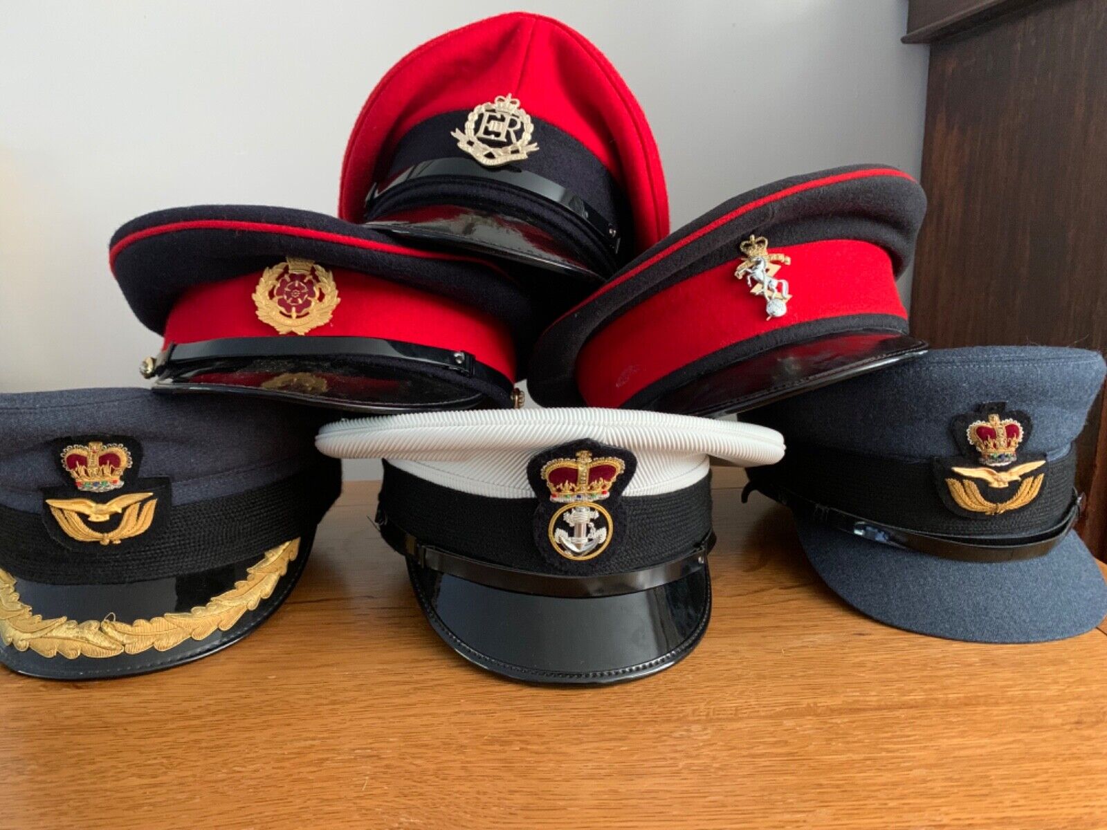 GENUINE British Army Navy RAF Cap Hat Dress Uniform Royal Officers General MOD