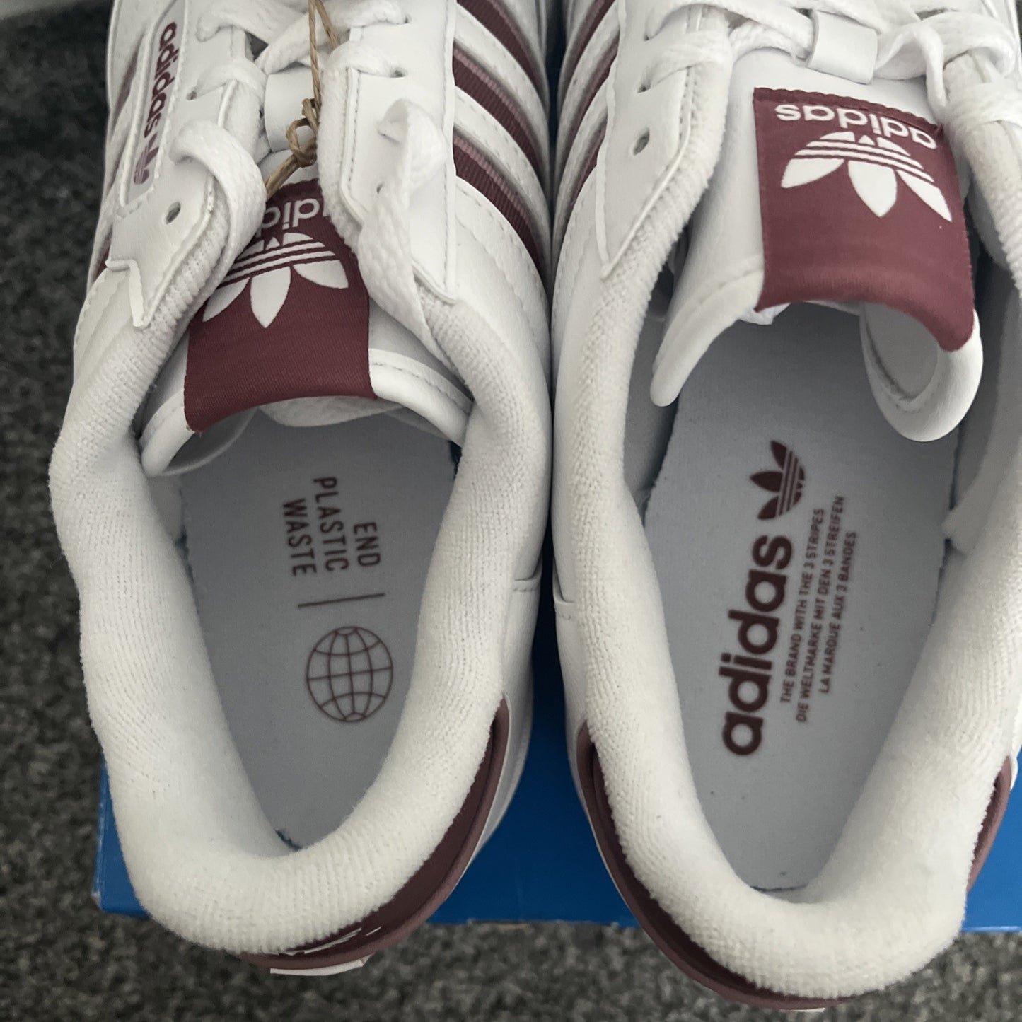 Adidas Originals Continental 80 Stripes White Size 8.5 UK Trainers Brand New Low