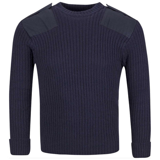 Royal Navy Blue Wool Pullover Jumper Crew Neck Genuine Military Surplus Grade 1