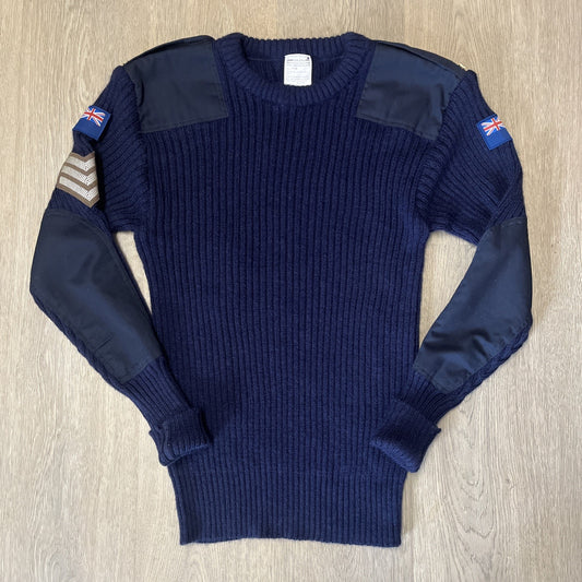 British NATO Navy Blue Wool Pullover Jumper Crew Neck Military Surplus Size 118