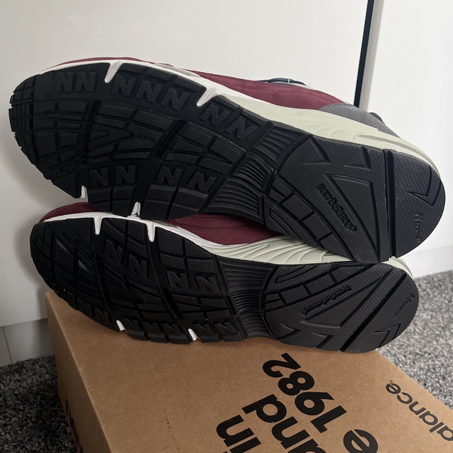 New Balance 991 RKB UK 9.5 Made In England Navy Burgundy M991RKB New Trainers