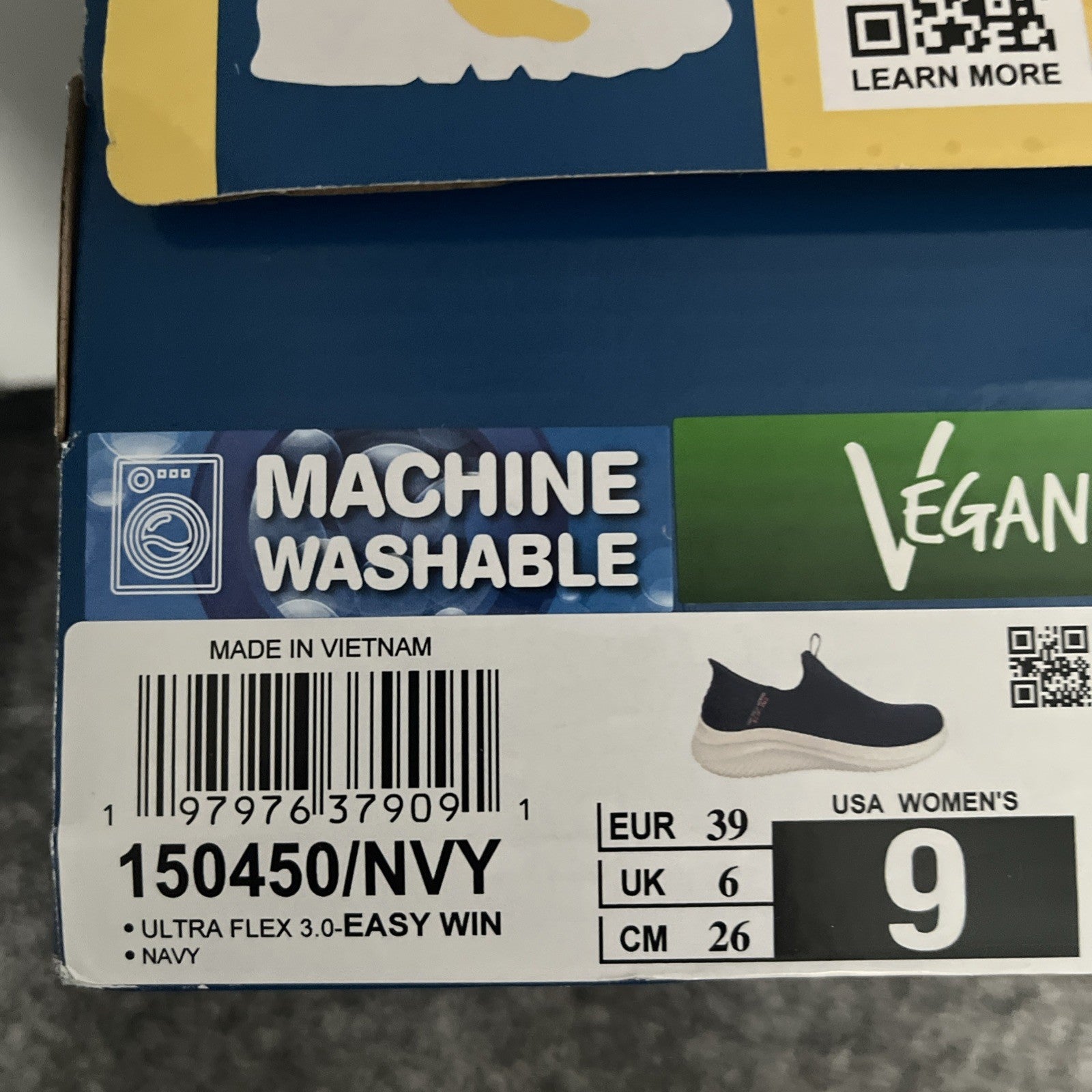 Skechers Slip-ins Ultra Flex 3.0 Vegan Womens Slip On Trainers in Navy UK Size 6