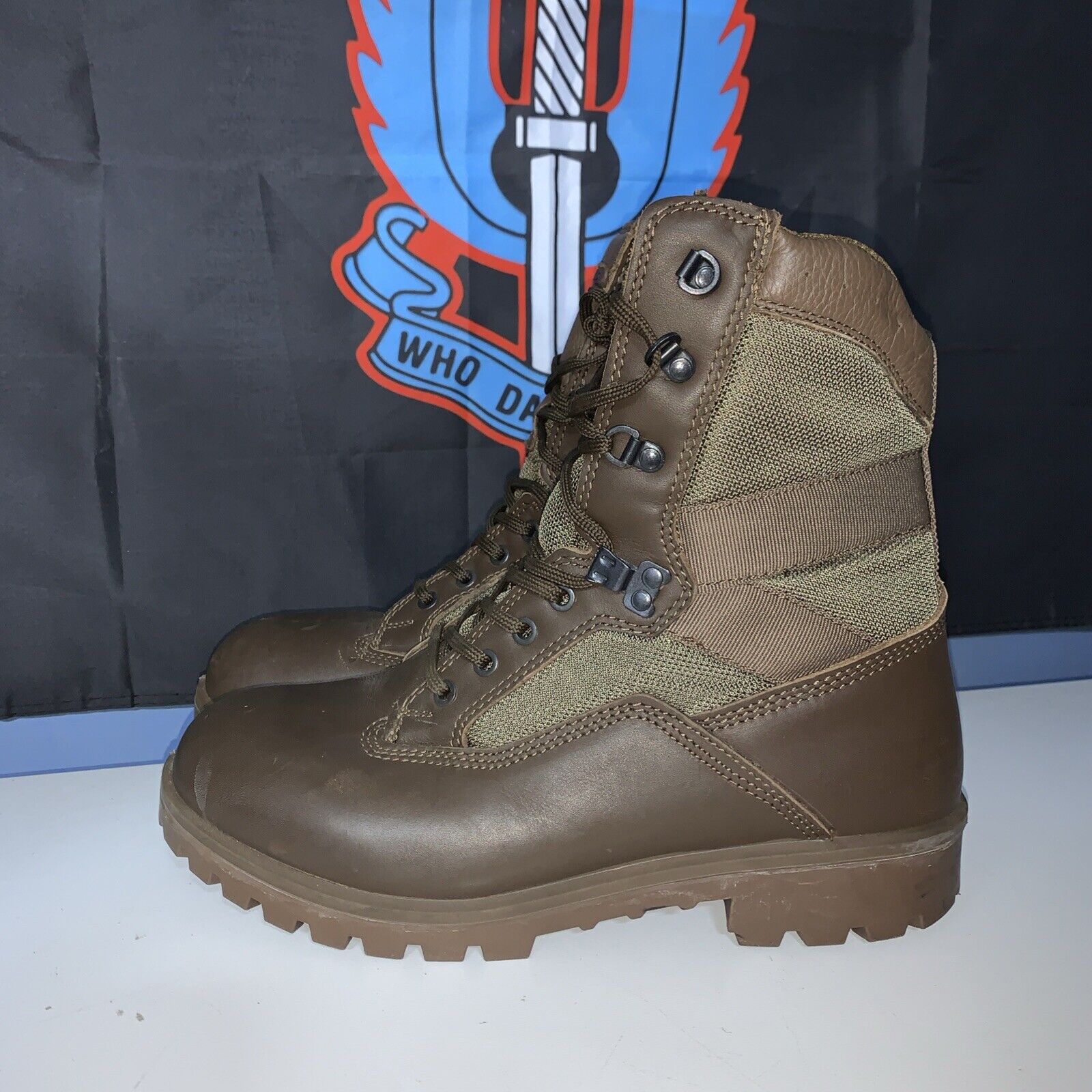 YDS BROWN LEATHER MILITARY COMBAT BOOTS - Sizes - Army Grade 1  Used