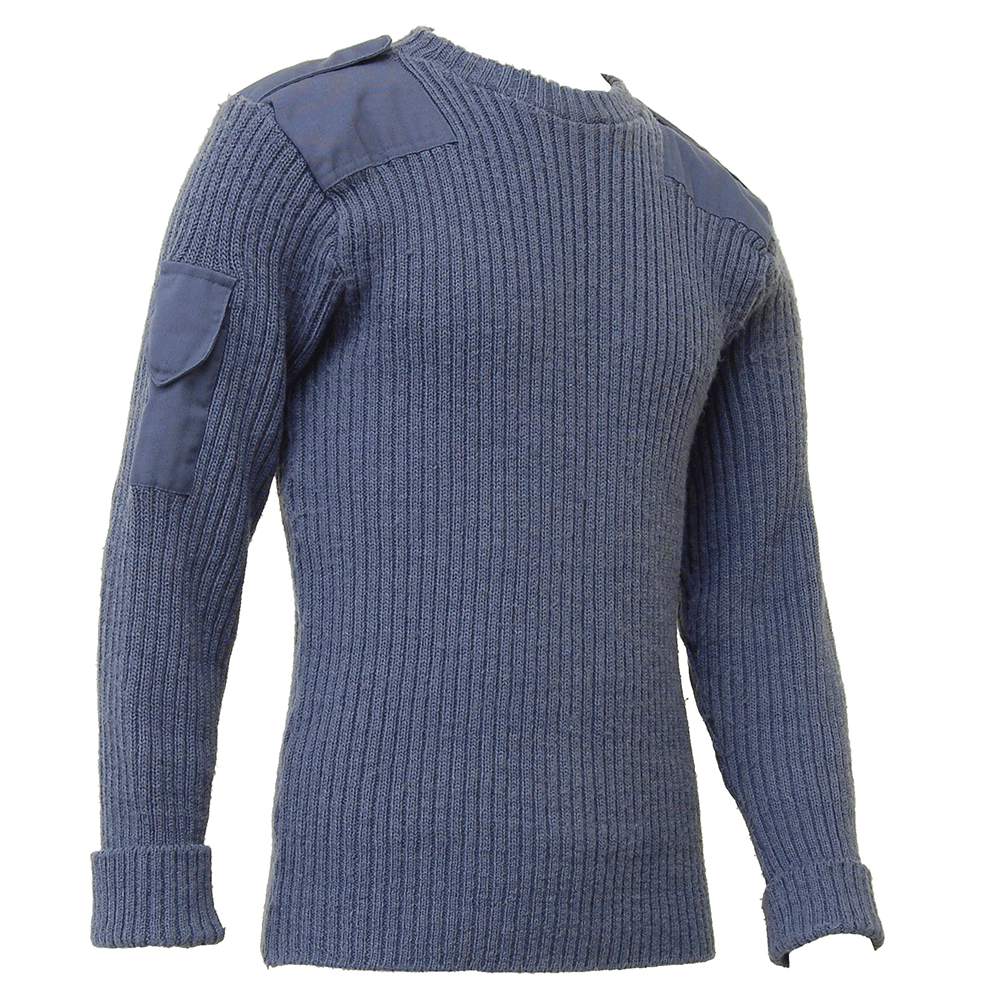 RAF Jumper Surplus Blue Grey Round Neck NATO British Military - Used - Sizes