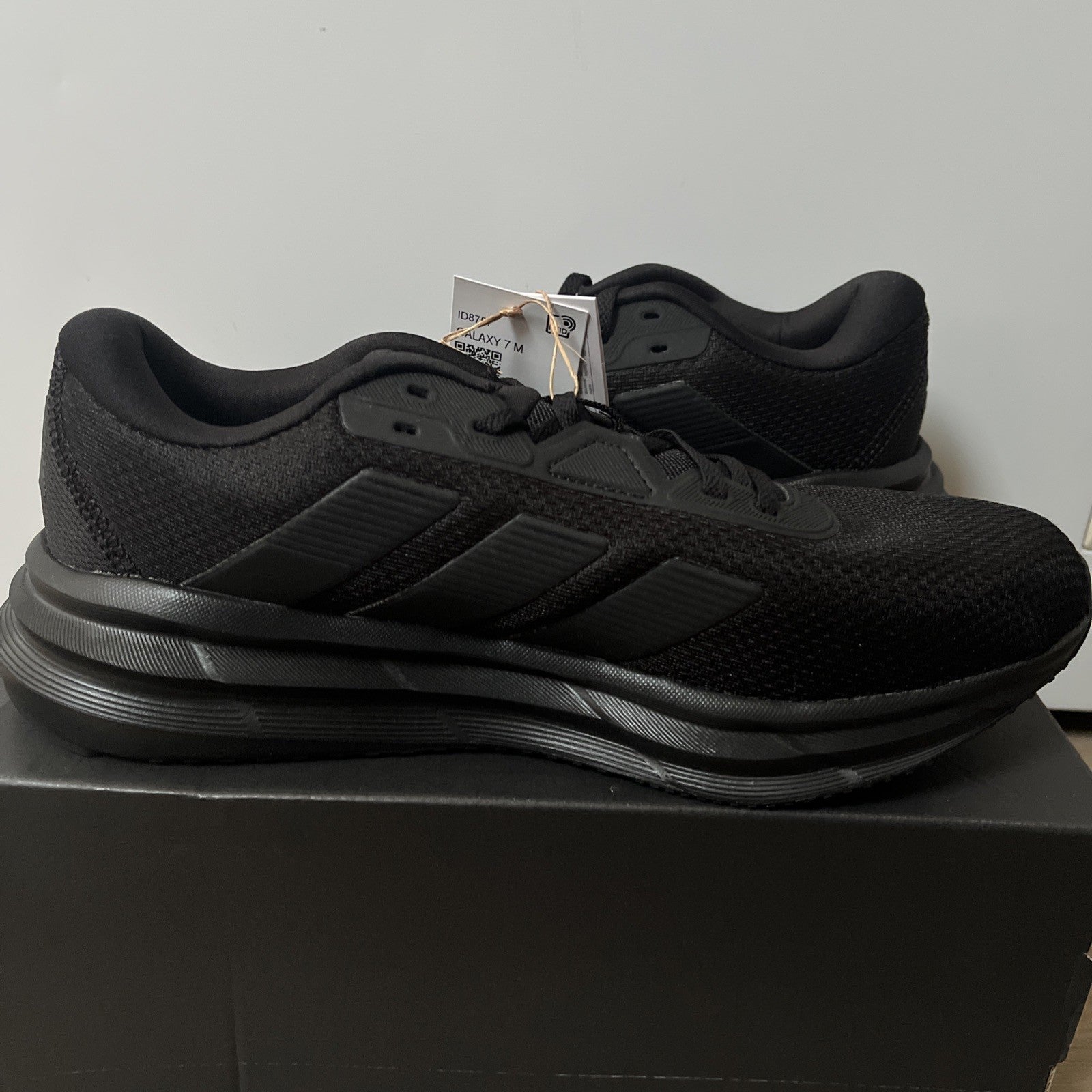 adidas Galaxy 7 Mens Trainers Black Cloudfoam Comfort Sneakers Running UK Size 7