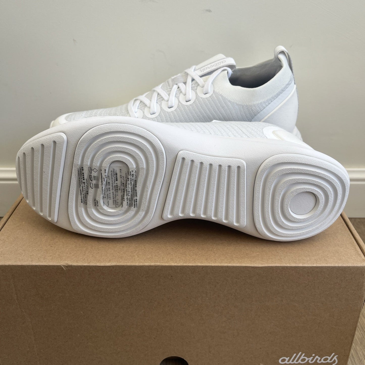 Allbirds Women's Strider Blizzard UK Size 7 White Trainers New In Box Ladies