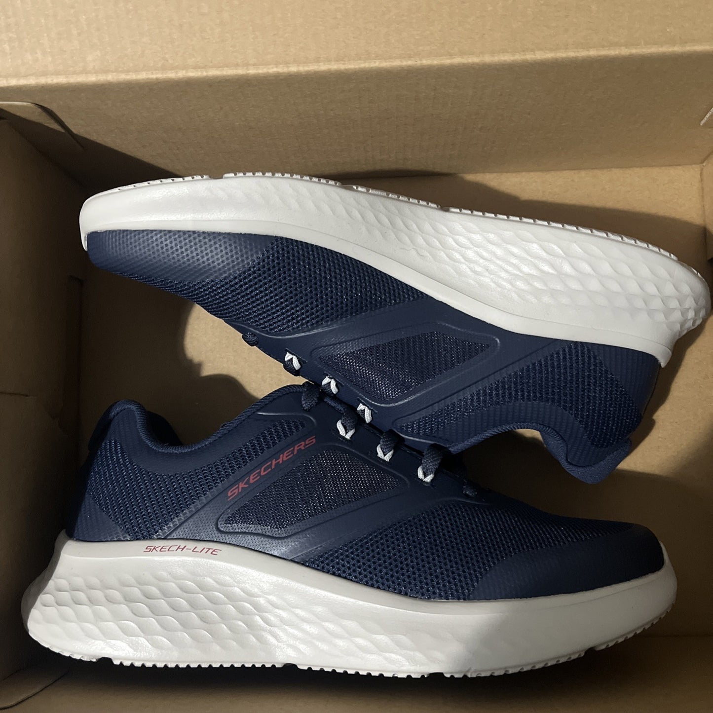 Skechers Men's Lite Pro Century Trainer in Navy UK Size 7 New In Box Memory Foam
