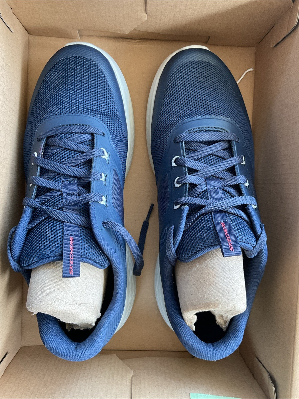 Sketchers Air Cooled Memory Foam Men’s Trainers  Size 8 Blue Navy New Century