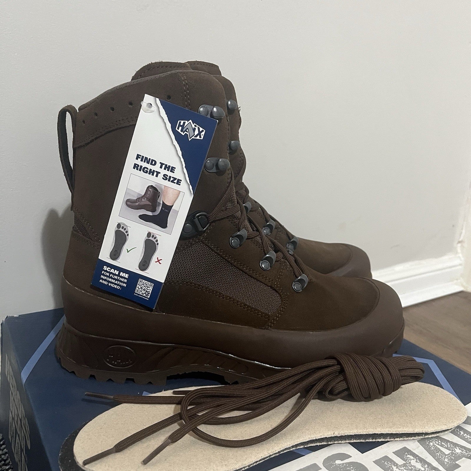 British Army HAIX Desert High Liability Combat Suede Boots - Brown - New UK 10W