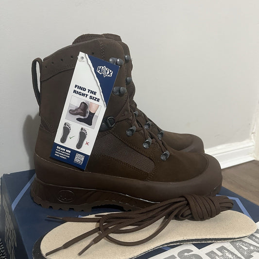 British Army HAIX Desert High Liability Combat Suede Boots - Brown - New UK 10W