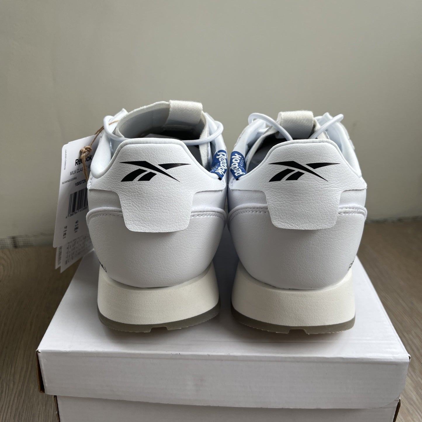 Men's Reebok x Milk Makeup Classic Vegan Shoes in White UK Size 9 Brand New