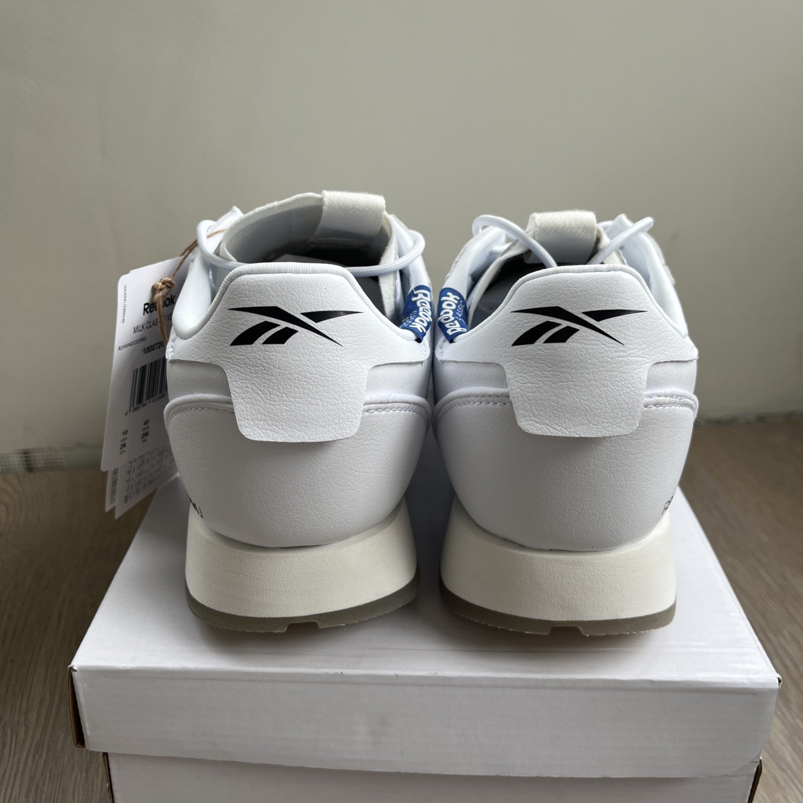 Men's Reebok x Milk Makeup Classic Vegan Shoes in White UK Size 9 Brand New