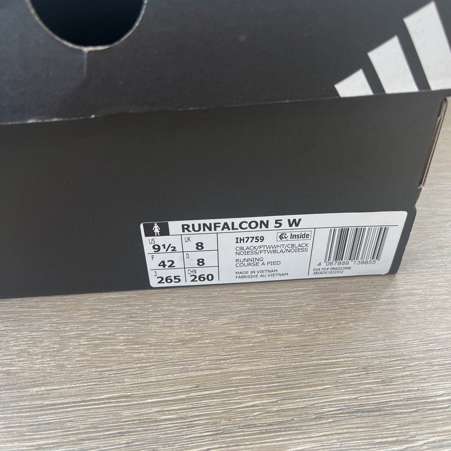 Adidas Womens RUNFALCON 5 WOMENS Entry Running Shoes UK Size 8 - Black & White