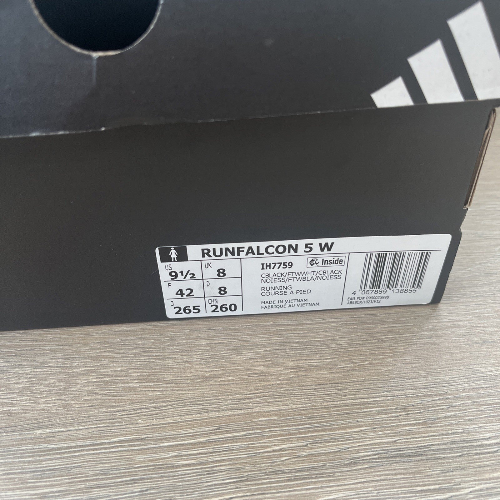 Adidas Womens RUNFALCON 5 WOMENS Entry Running Shoes UK Size 8 - Black & White