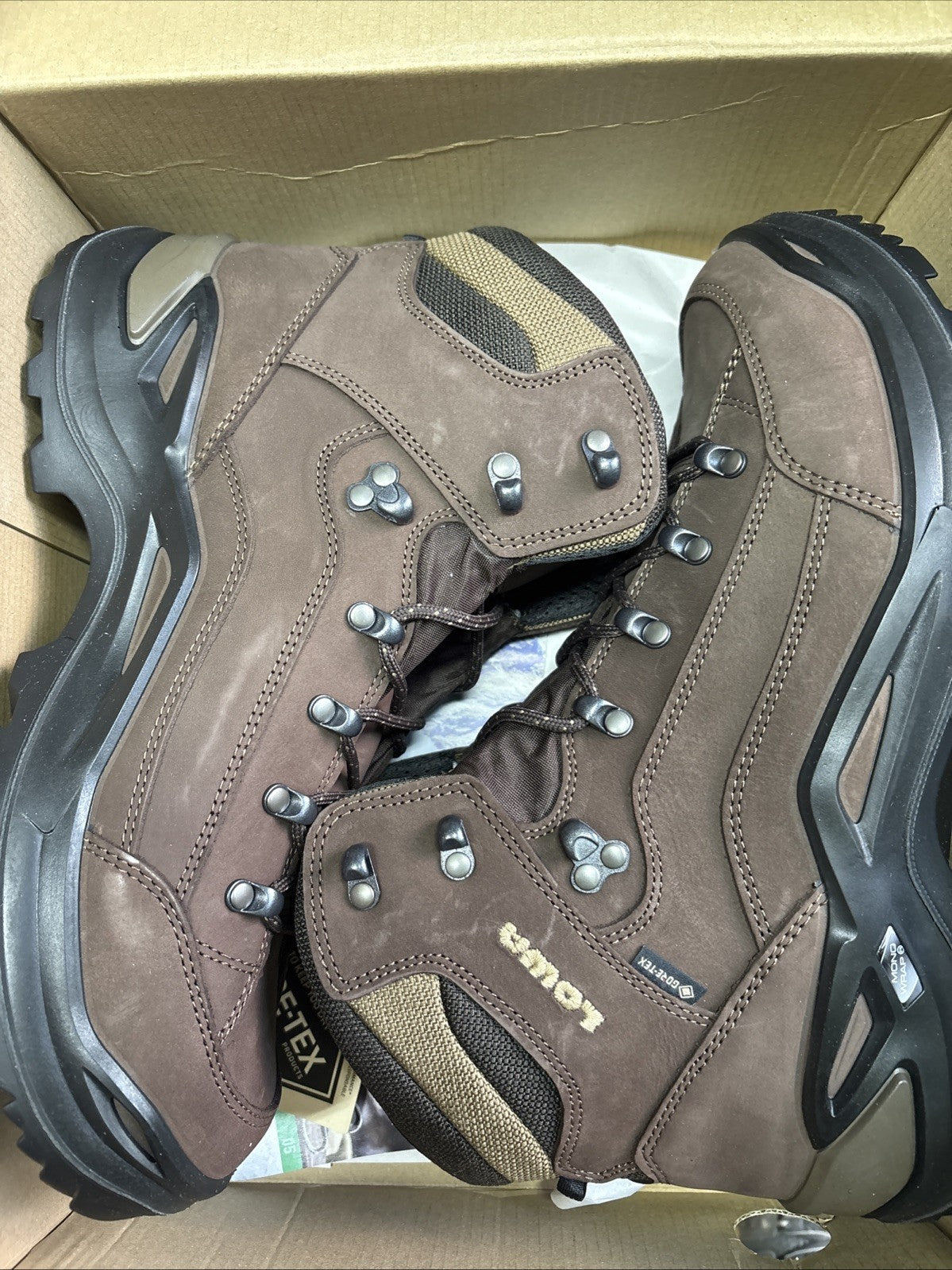 Lowa Renegade GtX Mid ￼Patrol Brown Boots Combat Goretex Leather Male