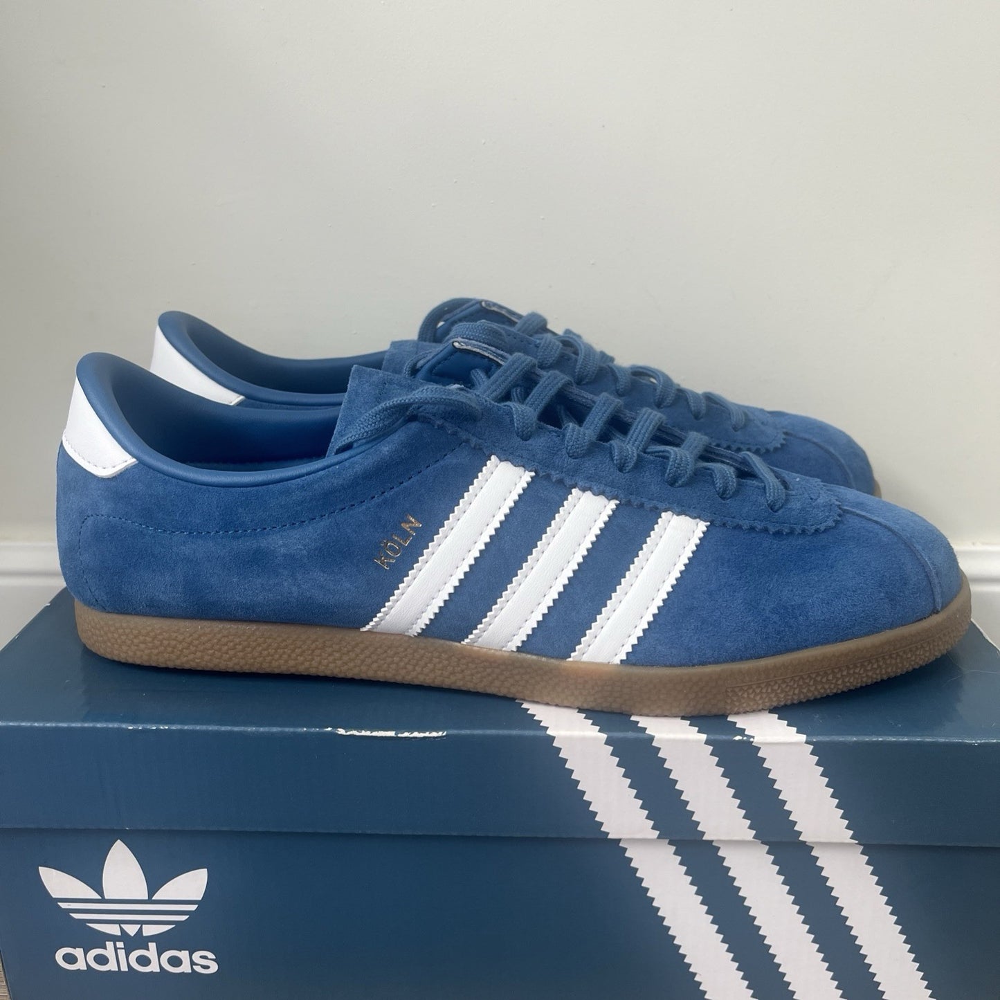 Adidas Originals Koln Blue White BY9804 - Size UK9 New In Box Mens Trainers