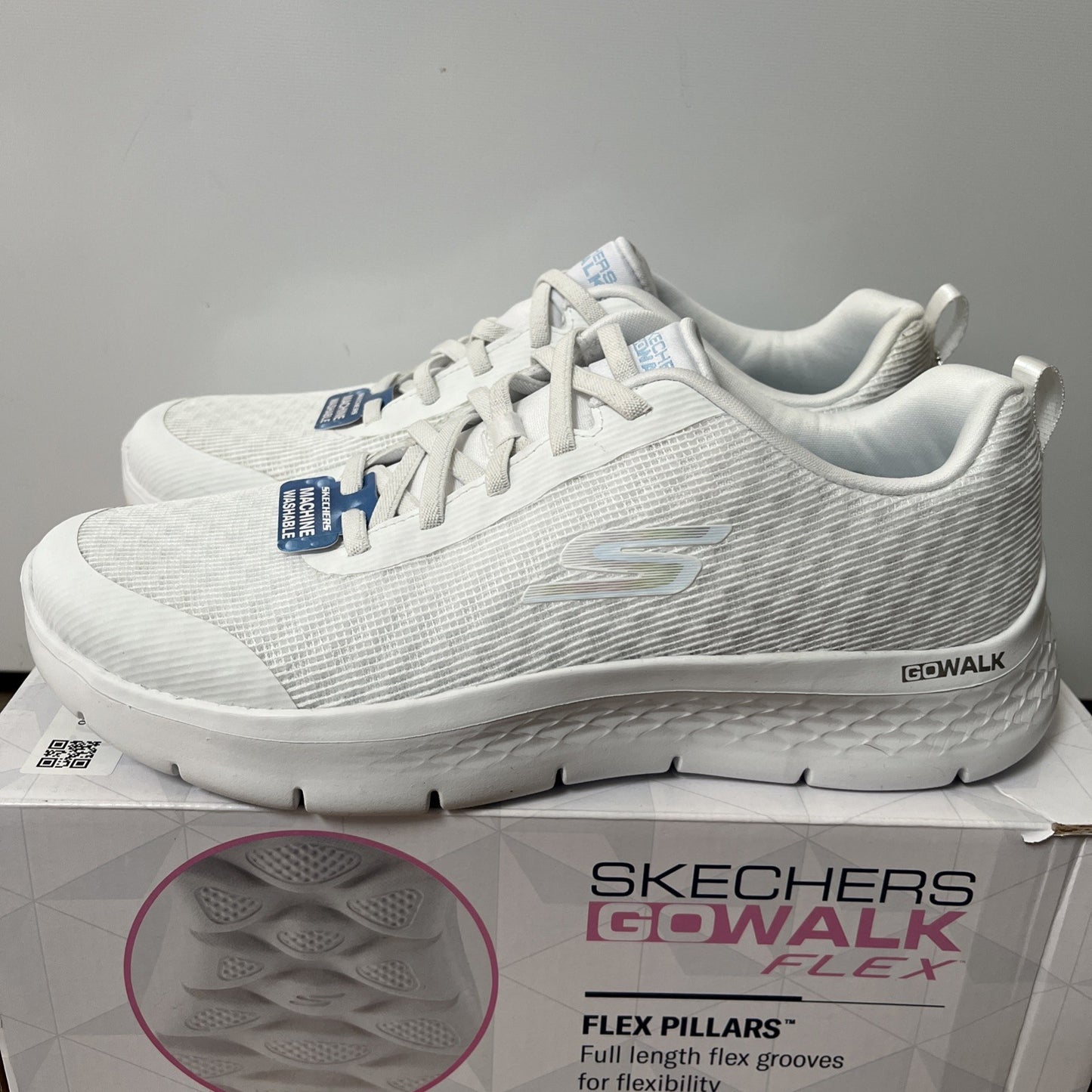 Skechers Go Walk Flex Viva White Trainers Women UK Size 8 EU 31 Brand New In Box