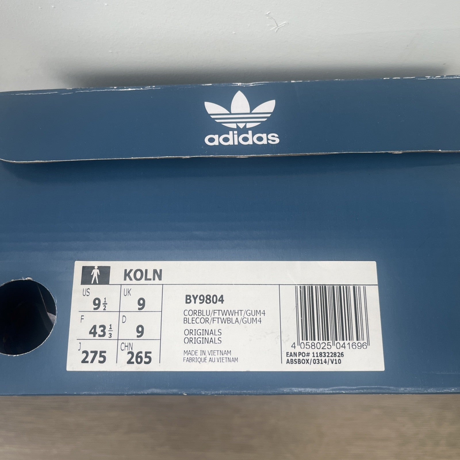Adidas Originals Koln Blue White BY9804 - Size UK9 New In Box Mens Trainers