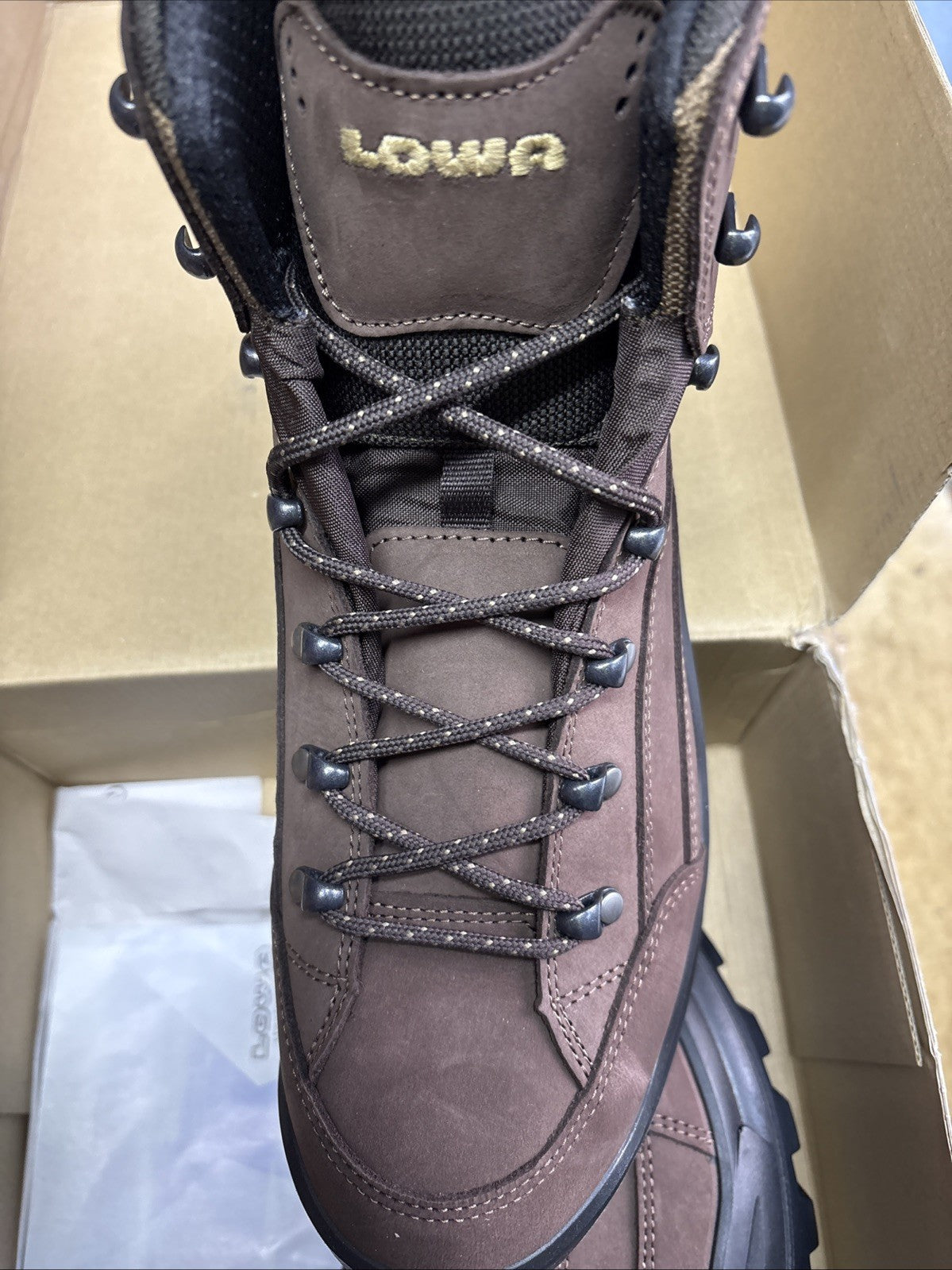Lowa Renegade GtX Mid ￼Patrol Brown Boots Combat Goretex Leather Male
