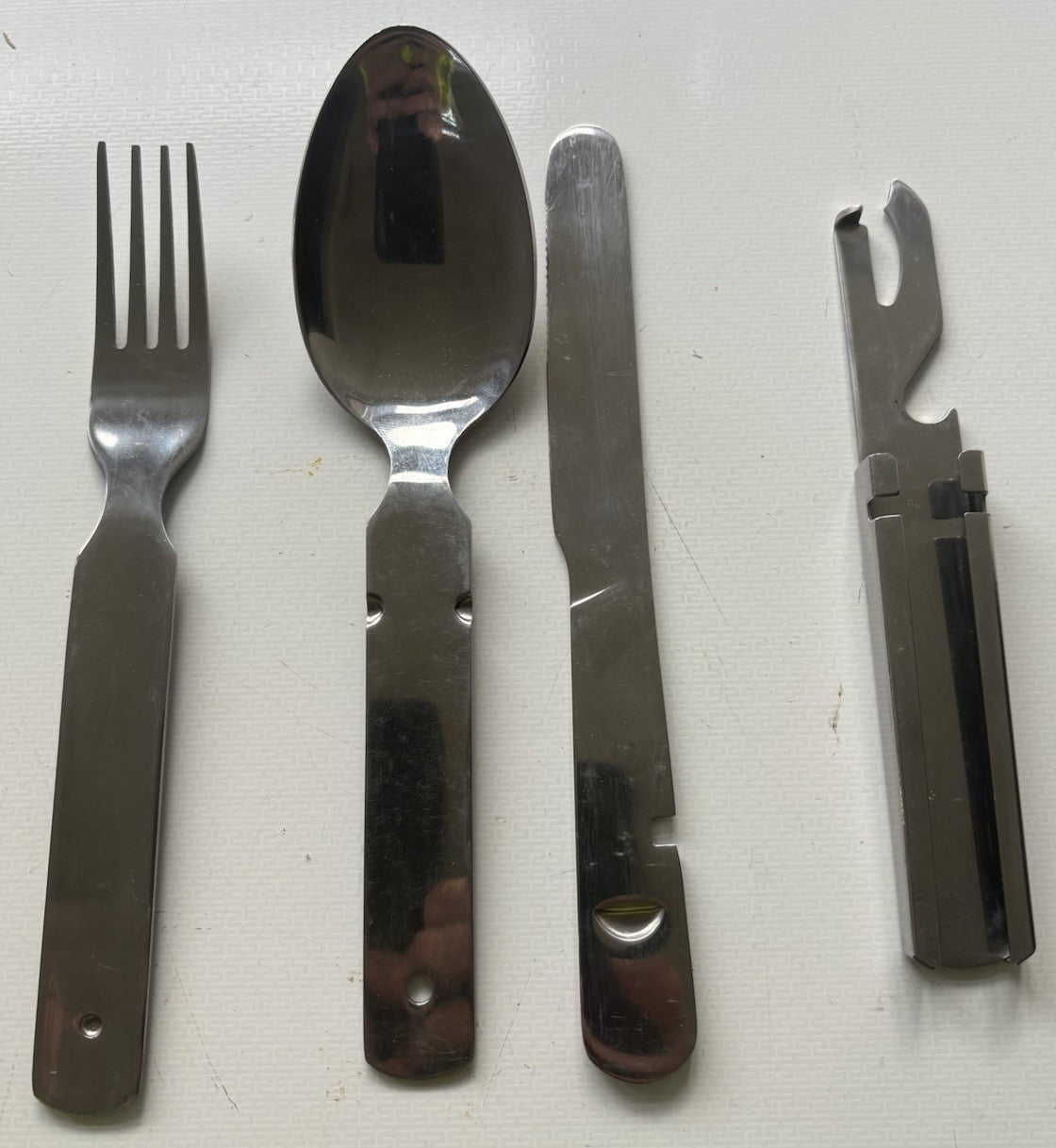 Army Knife Fork Spoon Set Camping Kit Eating Dining Utensil Camping