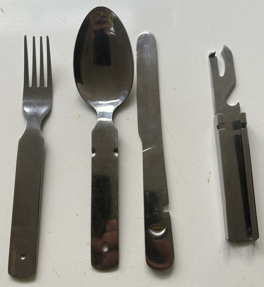 Army Knife Fork Spoon Set Camping Kit Eating Dining Utensil Camping