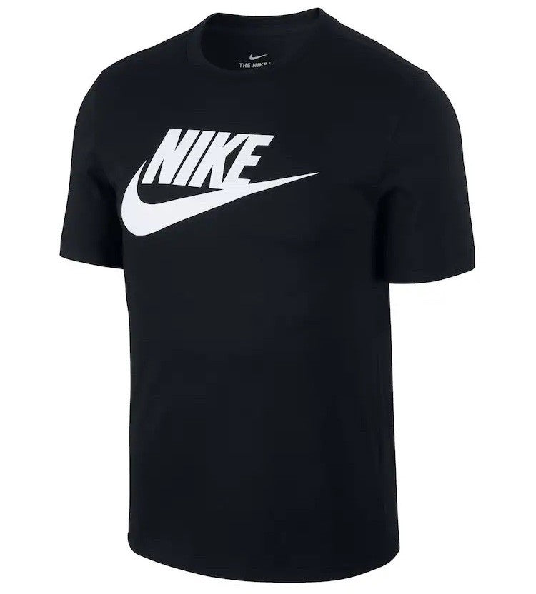 NIKE Brand New Black White Logo Tick Short Sleeve Crew Neck T-Shirt Sizes