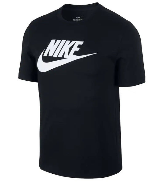 NIKE Brand New Black White Logo Tick Short Sleeve Crew Neck T-Shirt Sizes