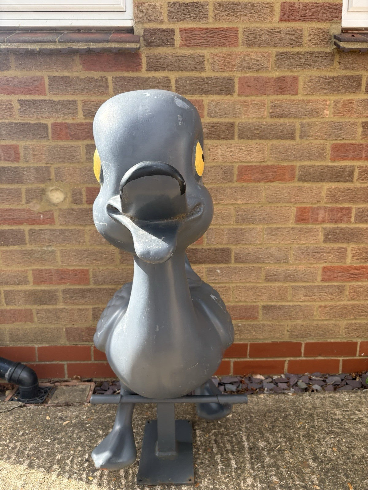 Vintage 1970s Salvaged Fairground Ride Merry Go Round Fibreglass Duck Circus