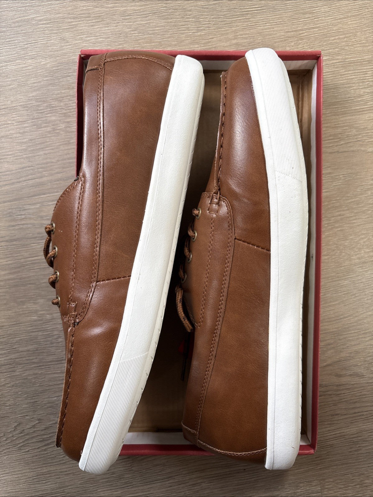 Lambretta Vulkan Mens  Boat Shoe In Tan Brown UK 12 Brand New In Box