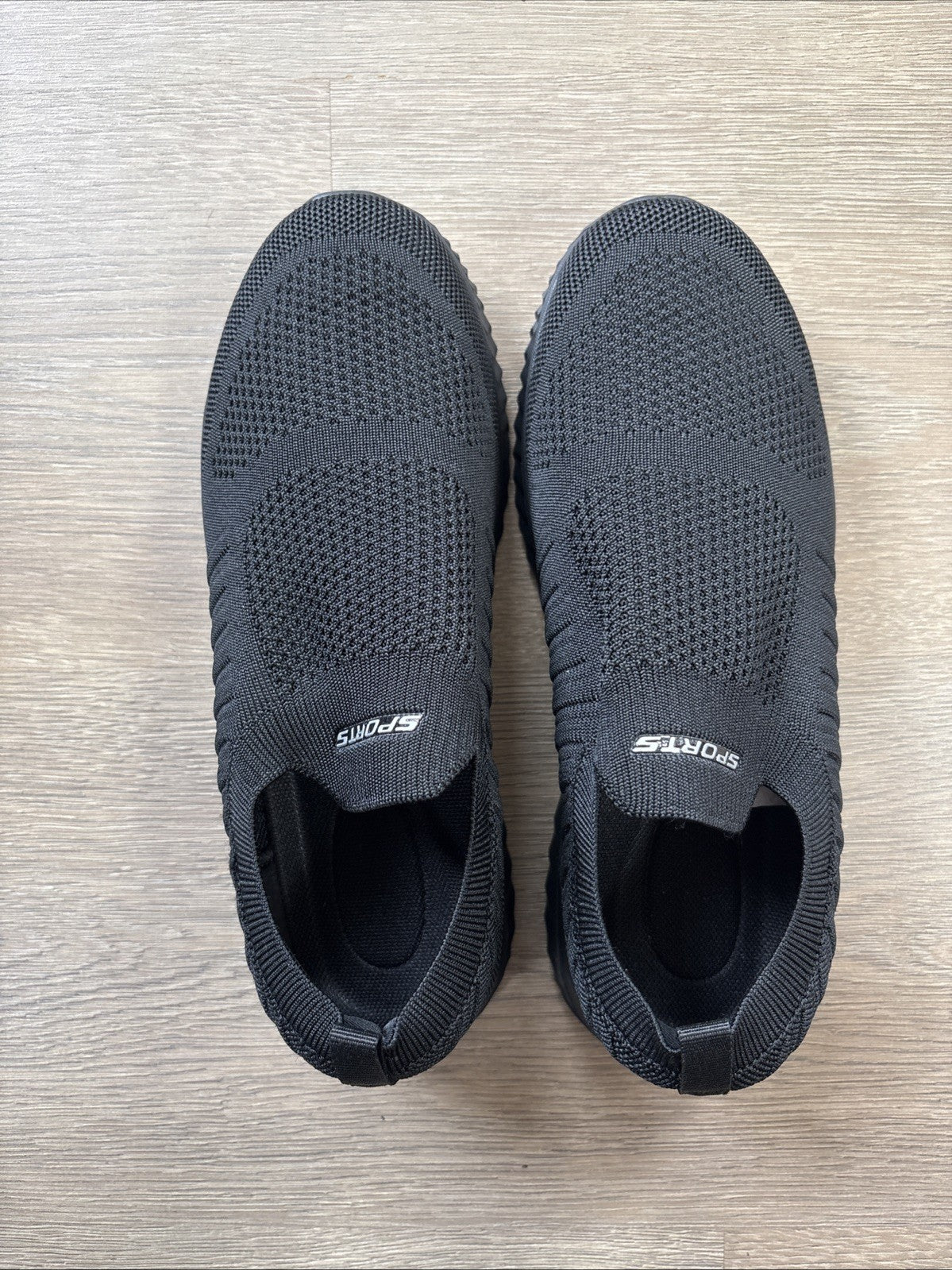 HKR Womens Slip on Trainers Comforble Walking Gym Fitness Memory Foam SIZE 5.5