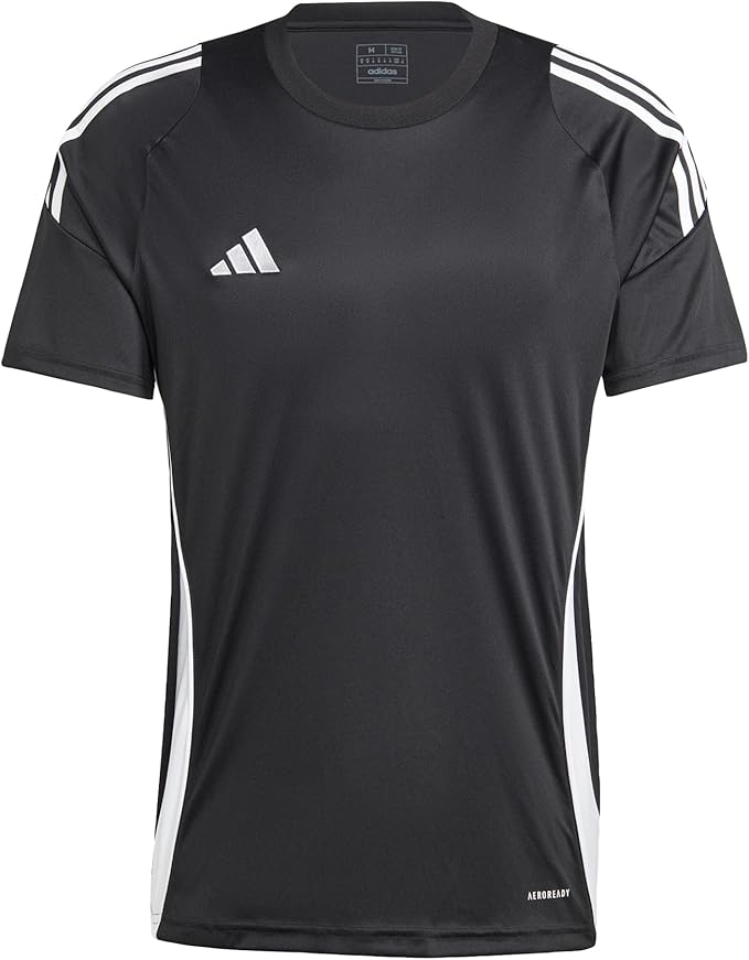 Adidas Tiro 24 Training Top T-Shirt Football Black Gym Mens - Sizes - New