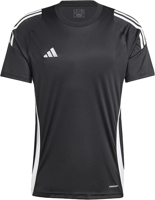 Adidas Tiro 24 Training Top T-Shirt Football Black Gym Mens - Sizes - New