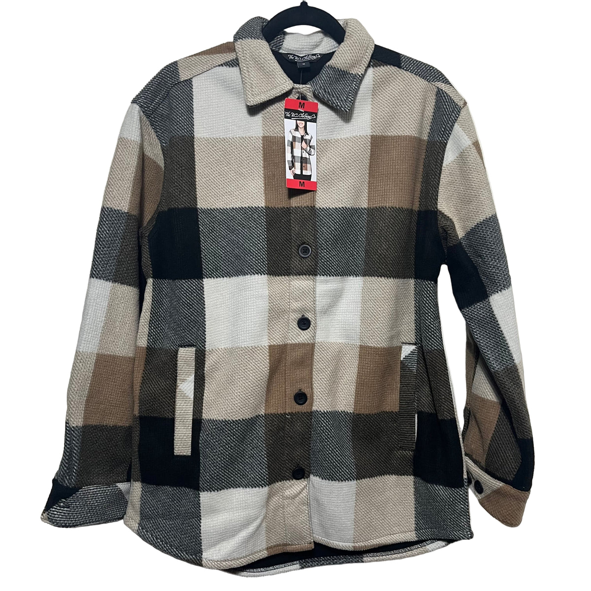 BC Clothing Women's Heavyweight Flannel Shirt Olive Green - Brand New