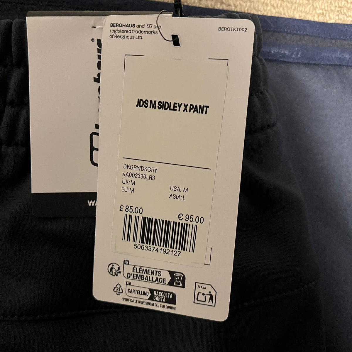 Berghaus Sidley Men's Tracksuit 1/2 Zip Dark Grey - Sizes New