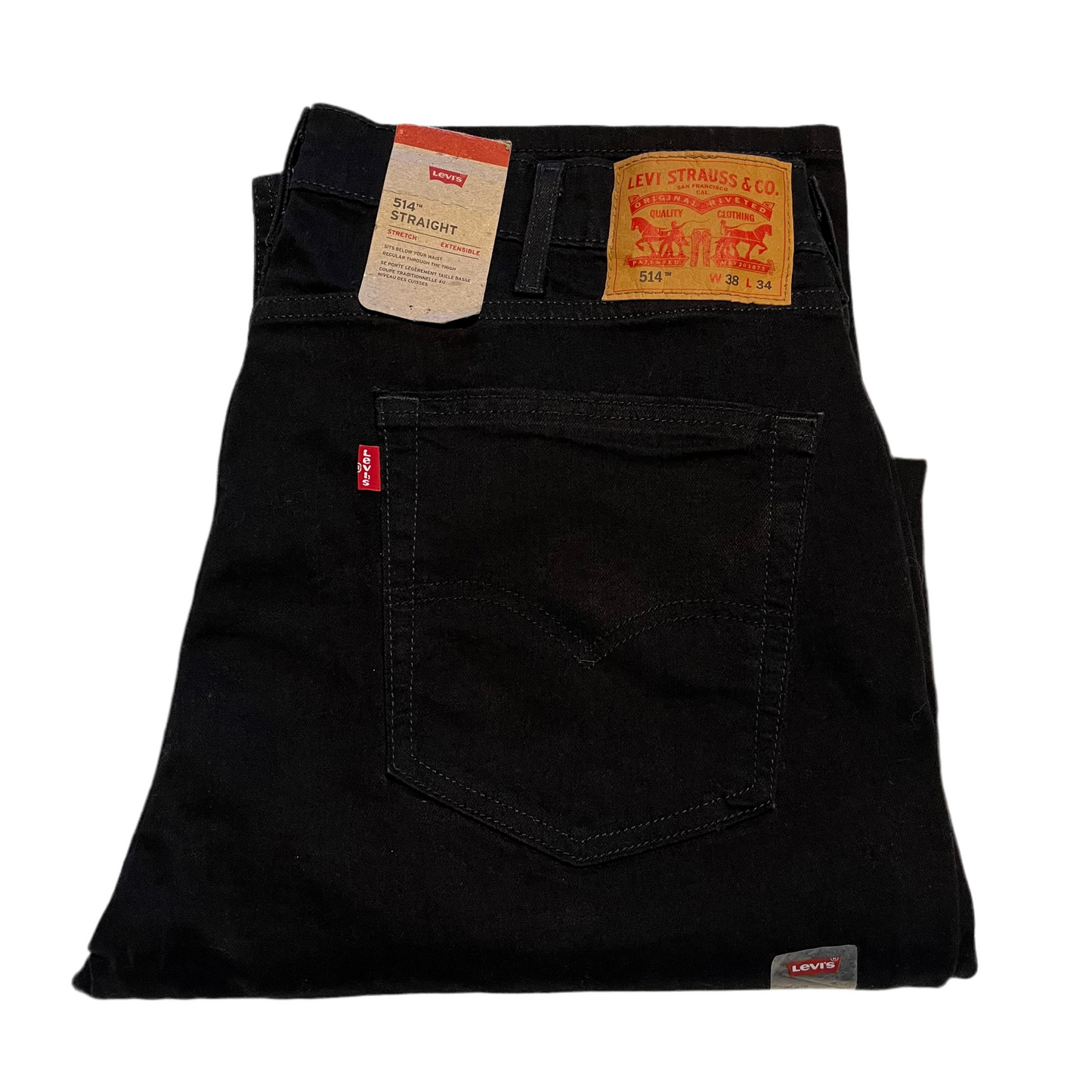 Levis Mens 514 Jeans Straight Leg Denim Blue Black - Colours - Sizes - New