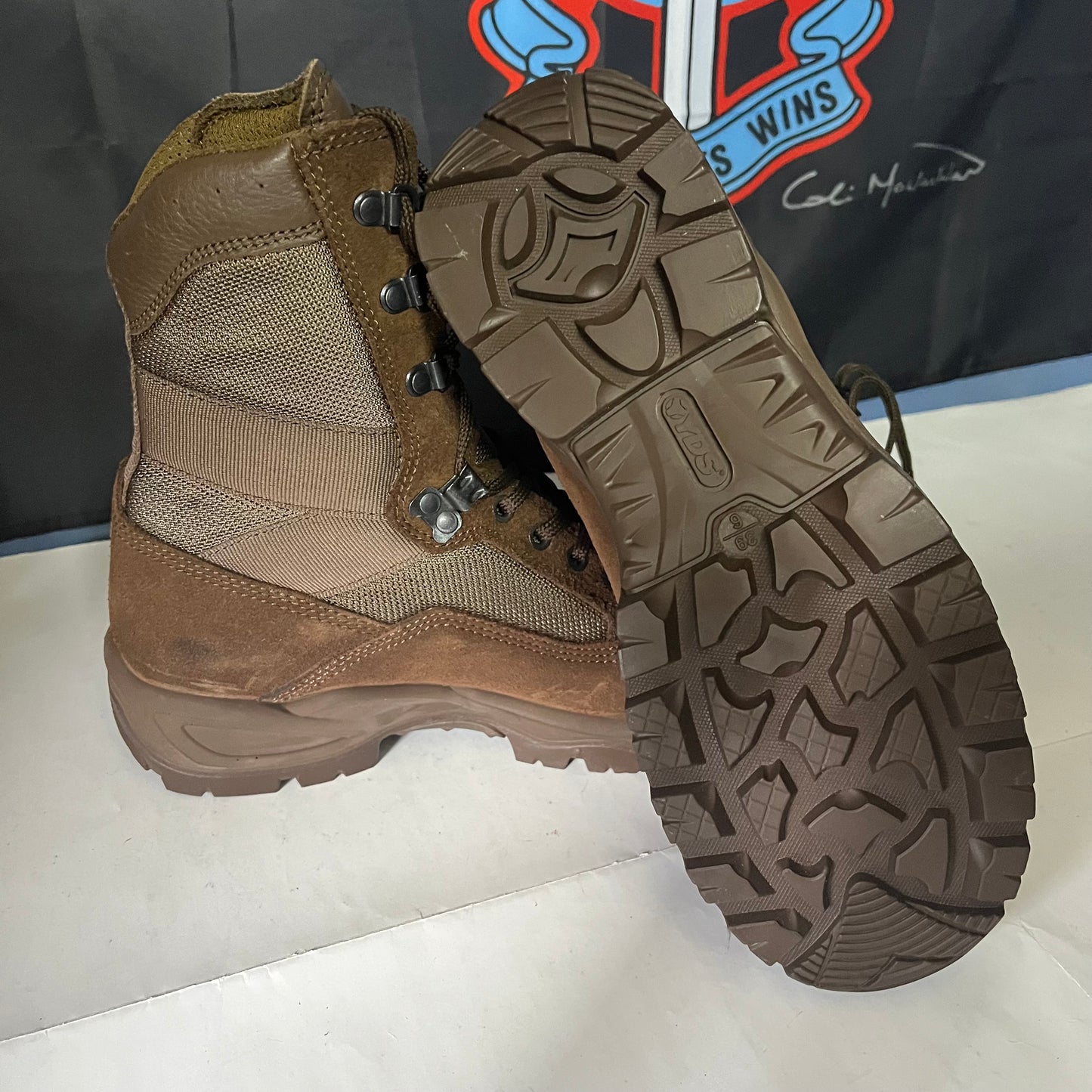 YDS Brown Falcon Desert Army Patrol Boots Women Female - UK 6W