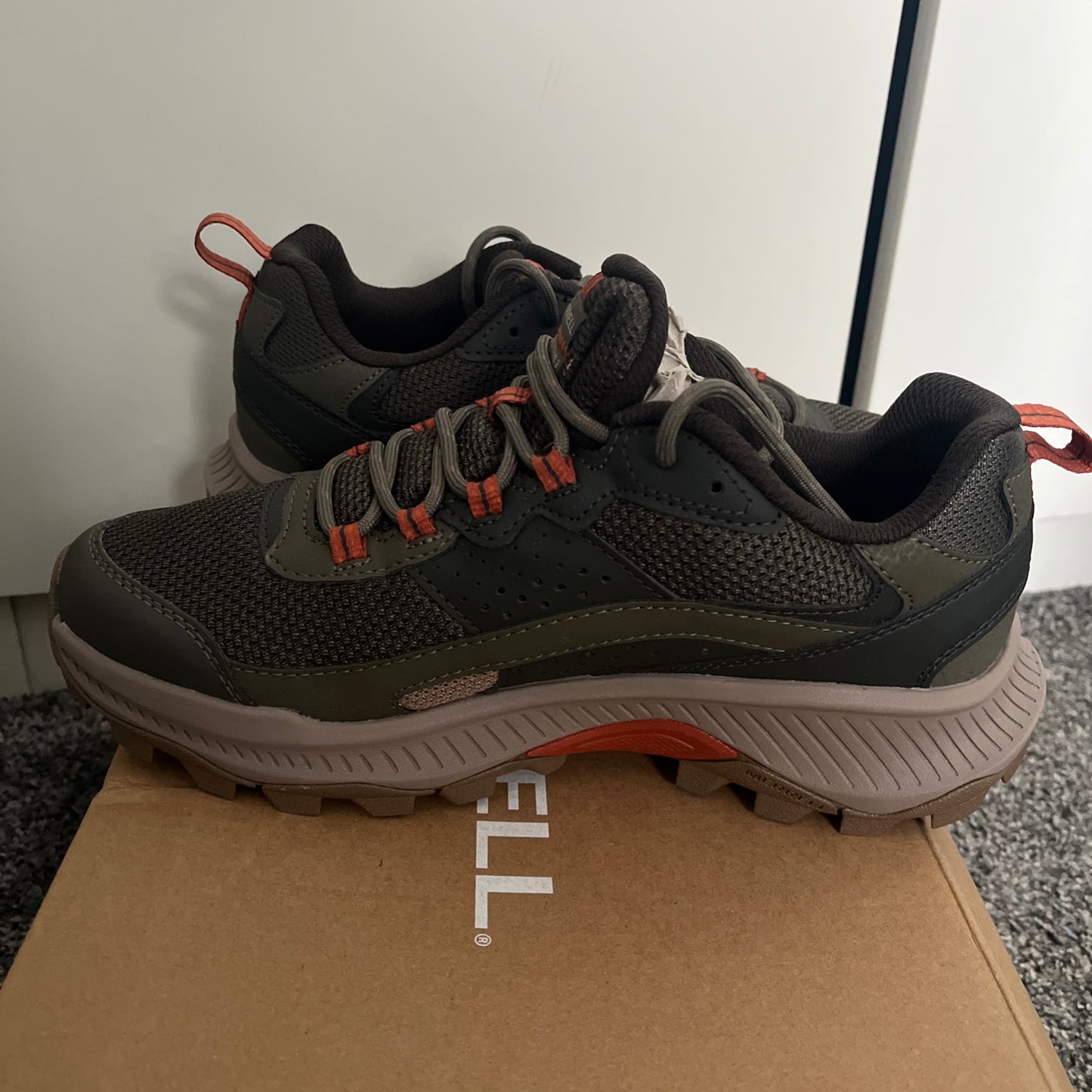 Merrell Speed Strike 2 Outdoor Hiking Trail Trainers - Olive - New