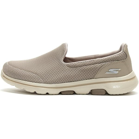Skechers Ladies Go Walk 5 Trainers - Taupe - Sizes - New