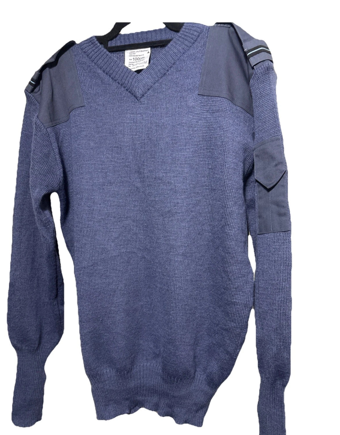 RAF Utility Jumper Surplus Blue Grey V Neck NATO Military Combat - Used - Sizes